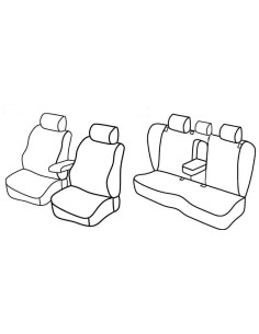 Set coprisedili Superior - Nocciola - compatibile per Volkswagen Passat 4p (01/11 10/14) Comfortline / Highline