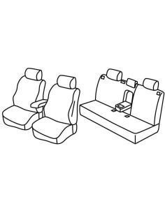 Set coprisedili Superior - Nero/Grigio - compatibile per Chevrolet Cruze 4p (03/09 09/15) J300