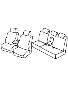 Set coprisedili Superior - Grigio/Nero - compatibile per Audi Q5 5p (11/08 02/17)