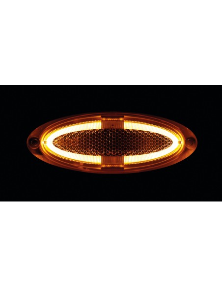 Luce ingombro a 4 led, montaggio in superficie, 12/24V - Arancio