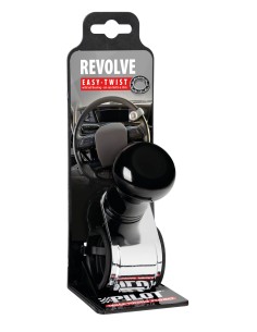 Revolve, pomello volante in alluminio anodizzato nero, staffa cromata 2