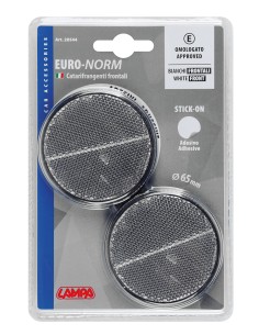 Euro-Norm, catarifrangenti rotondi - Ø 65 mm - Bianco 2