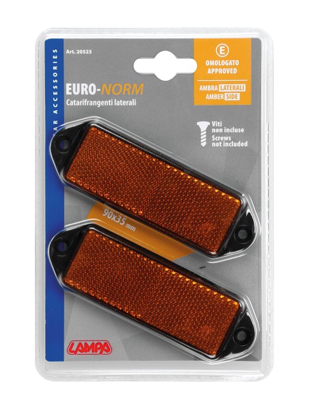 Catarifrangenti rettangolari - 90x35 mm - Arancio