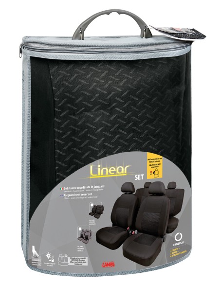 Linear, set fodere coordinate in jacquard - Nero