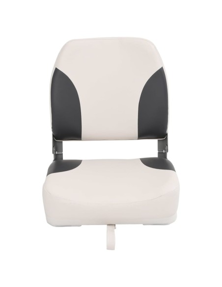 Set Sedile da Barca Pieghevole 4 pz con Schienale Basso