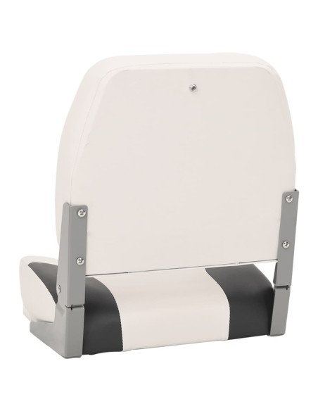 Set Sedile da Barca Pieghevole 4 pz con Schienale Basso