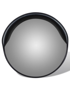 Specchio Traffico Convesso Nero Plastica PC per Esterni 30 cm