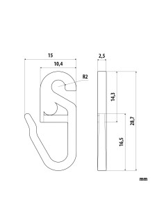 Ganci per tende - G-4 - 25 pz 2