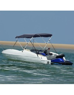 Bimini di Prua con Pareti Laterali 3 Archi 183x(154-167)x137cm