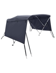 Bimini di Prua con Pareti Laterali 3 Archi 183x(154-167)x137cm 2