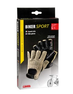 Sport, guanti in pelle e cotone - L - Nero 2