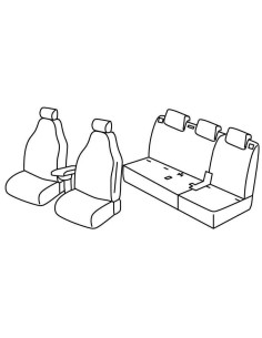 Set coprisedili Superior - Nero/Grigio - compatibile per Fiat 500L (09/12 12/22)