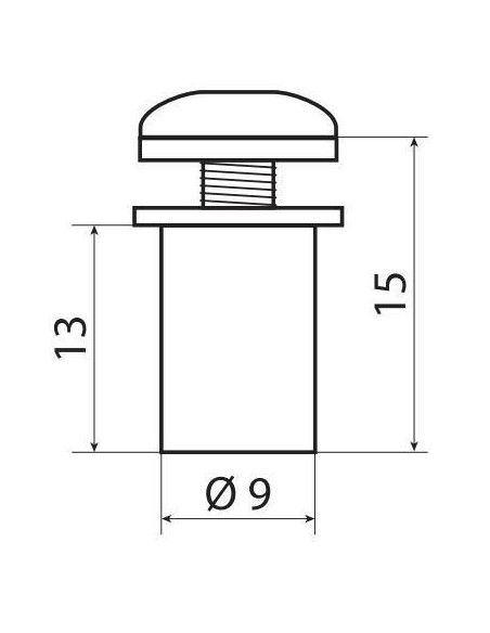 Screen Fit-Kits, kit dadi gommati con viti e rondelle (5 MA) - 10 pz - Argento