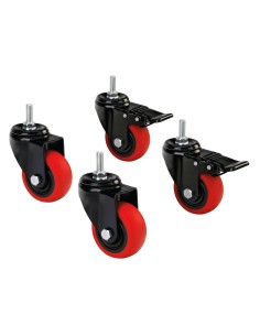 Set 4 ruote per display carrellabili