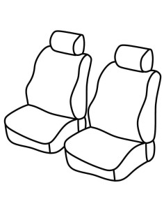 Set coprisedili Superior - Nero/Grigio - compatibile per Renault Express (06/21 )