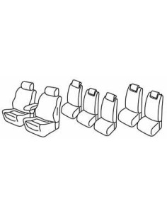 Set coprisedili Superior - Beige - compatibile per Ford C-Max 7 (11/10 03/20)