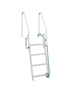 Scala da molo 4 gradini Argento 58 x 77 x 166 cm Alluminio 2