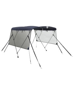 Bimini di Prua Pareti Laterali Rete 3 Archi 183x(154-167)x137cm 2