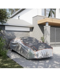 Telo Copriauto per Berlina Antigrandine XXL Grigio e Argento