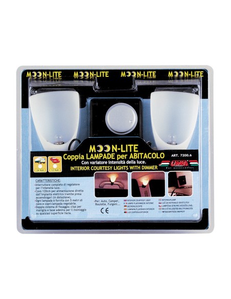 Moon-Lite, coppia lampade per abitacolo, 12V