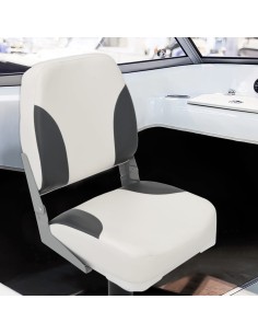 Set Sedile da Barca Pieghevole 4 pz con Schienale Basso