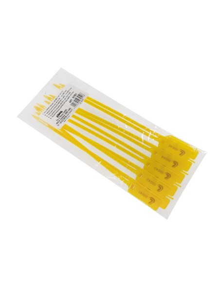 Set 10 Sigilli di sicurezza, in polipropiline, piatti, zigrinati