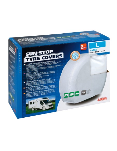 Sun-Stop, coperture di protezione per ruote, 2 pz - L