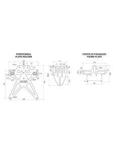 Aero-X Evo 7, portatarga Italia con altezza ed inclinazione regolabili 2