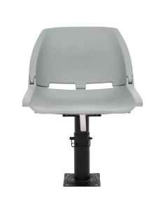 Set Sedile Barca Pieghevole 4pz Senza Cuscino Grigio 48x51x41cm 2