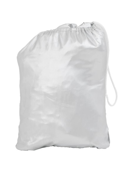 Mezza Copertura Auto con Ganci Argento XL