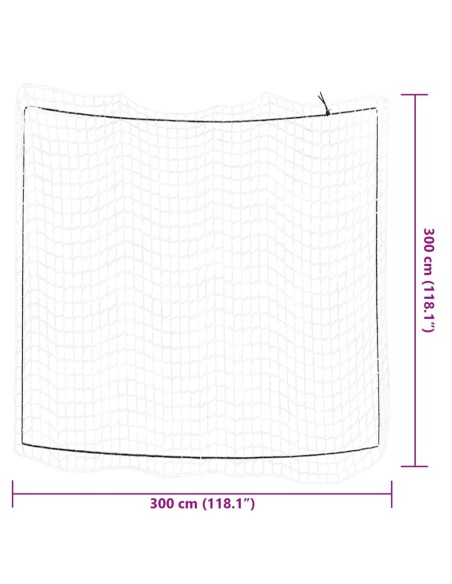 Rete per Rimorchio con Corda Elastica Bianco 3x3 m in PP