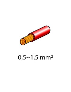 12 terminali - capicorda femmina piatti per altoparlanti - Rosso 2
