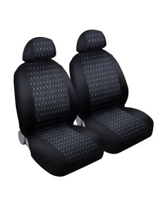 Square, coppia coprisedili anteriori in jacquard - Nero
