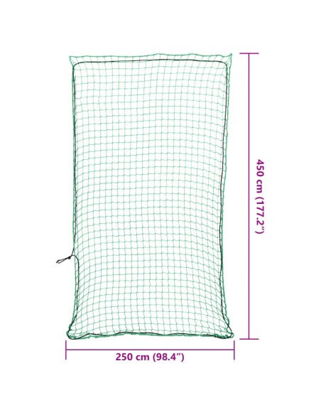 Rete per Rimorchio con Corda Elastica Verde 4,5x2,5 m in PP