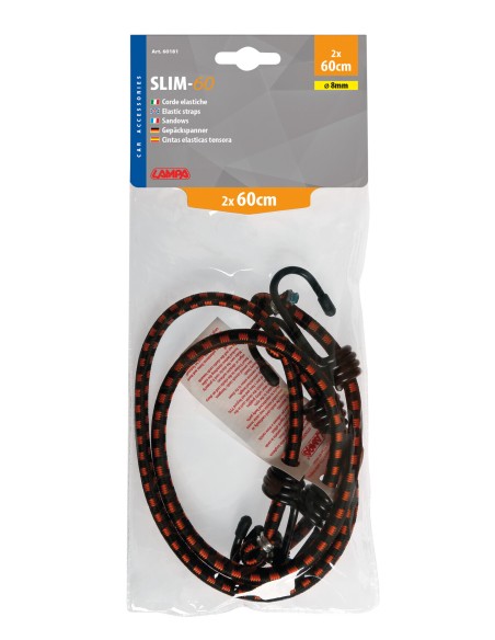 Corde elastiche slim - Ø 8 mm - 2x60 cm