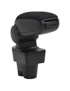 Bracciolo per Auto Nero 12x36x(33,5-48) cm in ABS