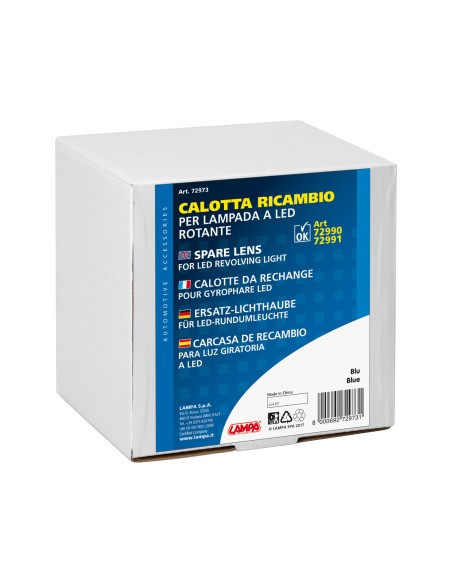 Calotta ricambio per luce di segnalazione art. 72990 / 72991 - Blu