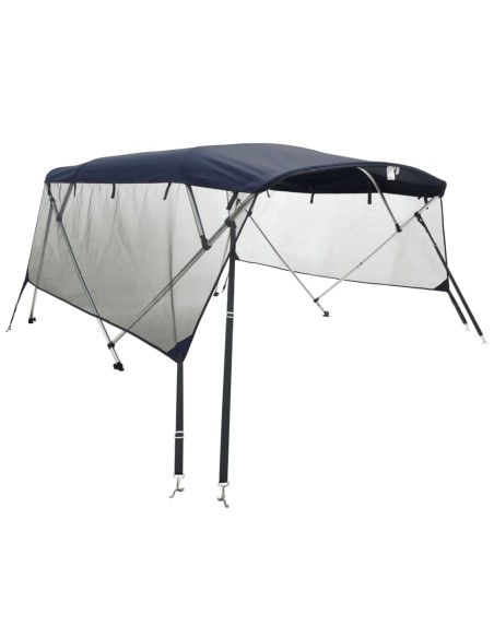 Bimini di Prua Pareti Laterali Rete 4 Archi 243x(185-198)x137cm