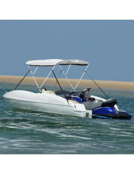 Bimini di Prua Pareti Laterali Rete 3 Archi 183x(170-182)x137cm