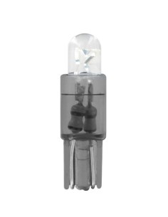 12V Micro lampada zoccolo plastica 1 Led - (T5) - W2x4,6d - 2 pz  - Scatola - Bianco