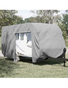 Telo per Roulotte Grigio 460x250x220 cm in Tessuto Non Tessuto