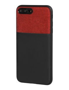 Duo pocket, cover bicolore con inserti metallici - Apple iPhone 7 Plus / 8 Plus - Nero/Rosso 2