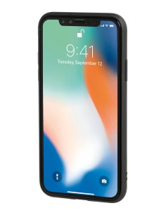 Duo pocket, cover bicolore con inserti metallici - Apple iPhone X - Nero/Grigio