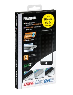 Phantom, vetro temperato protettivo da bordo a bordo - Apple iPhone 6 / 6s - Glossy White 2