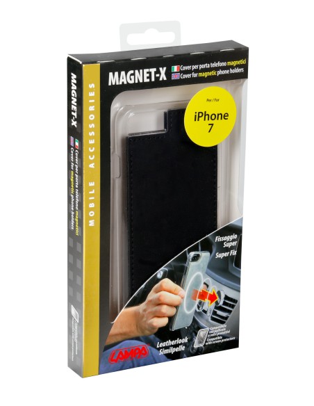 Magnet-X, cover per porta telefono magnetici - Apple iPhone 7 / 8 - Nero