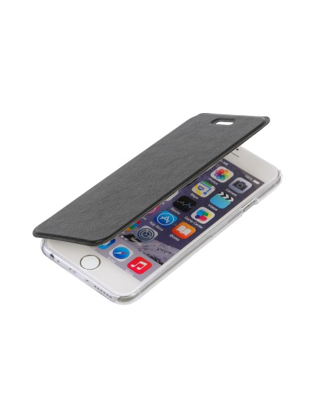 Clear Back, cover trasparente con sportello protettivo - Apple iPhone 6 / 6s - Nero