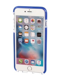 Alpha Guard, cover ultra protettiva anti-shock flessibile - Apple iPhone 6 Plus / 6s Plus - Trasparente/Blu
