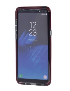 Alpha Guard, cover ultra protettiva anti-shock flessibile - Samsung Galaxy S8+ - Fumè/Rosso
