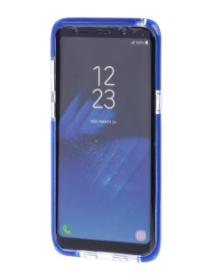 Alpha Guard, cover ultra protettiva anti-shock flessibile - Samsung Galaxy S8+ - Trasparente/Blu