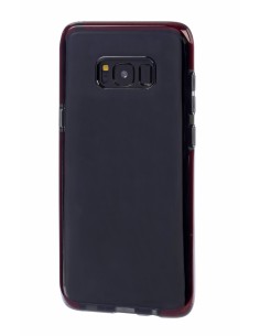 Alpha Guard, cover ultra protettiva anti-shock flessibile - Samsung Galaxy S8+ - Fumè/Rosso 2